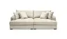 Megasofa - 2,5-Sitzer, Stoff, Creme