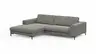 Ecksofa Solano - Longchair Links mit 1,75-Sitzer, Stoff, Dunkelgrau