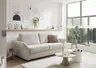 Schlafsofa EM Arlon - Faltbett mit Kaltschaummatratze, Stoff, Natur
