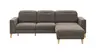 Ecksofa Alegria Plus - 2,5-Sitzer mit Longchair rechts inkl. Kopfteil verstellbar (motorisch+manuell) und Relaxfunktion (motorisch), Stoff, Nougat