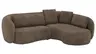 Ecksofa Karasu - 3-Sitzer mit Ottomane rechts, Stoff, Taupe