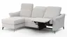 Ecksofa Canterbury - Longchair links mit 2,5-Sitzer, inkl. Relaxfunktion (motorisch) und Kopfteilverstellung, Stoff, Offwhite