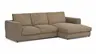 Ecksofa Stormy - 2,5-Sitzer mit Longchair rechts, Stoff, Rauchbraun