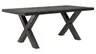 Esstisch Clifton - LB ca. 200x100 cm, Zerreiche massiv, Smoke