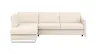 Ecksofa Nuoro - Longchair links mit 2-Sitzer inkl. Schlaffunktion und Bettkasten, Stoff, Beige
