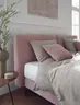 Boxspringbett Delia - Liegefläche 180x200 cm, Stoff, Rose