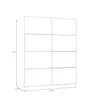 Schwebetürenschrank FREDDY 2- B ca. 170 cm, Weiß, Spiegel