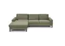 Ecksofa CALM MOVE 2.0 - Longchair links mit 2,5-Sitzer, Schlaffunktion, Feincord, Olive