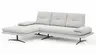 Ecksofa Lucero 2.0 - Longchair mit 2-Sitzer rechts inkl. Sitztiefenverstellung, Drehsitz und Sitztiefe verstellbar, Stoff, Offwhite