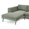Ecksofa Helmi - Longchair links, 2,5-Sitzer, Stoff, Eukalyptus
