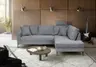 Ecksofa - 3-Sitzer, Ecke rechts, Stoff, Grau