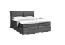 Boxspringbett SANDRIN L - Liegefläche ca. 200x200 cm, Stoff, Anthrazit, inkl. Stauraum