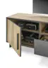 TV-Board- Eiche Dekor, Schwarz