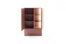 Highboard Colore - mit Beleuchtung, BHT ca. 90x144x45 cm, Lack Samtbeere