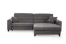 Ecksofa JAROM - 3-Sitzer, Ecke rechts inkl. Relaxfunktion (motorisch) und Kopfteil verstellbar, Stoff, Grau