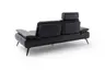 Sofa Collina - 2,5-Sitzer, Leder, Schwarz
