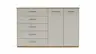 Kommode Viana - Balkeneiche furniert, Taupe