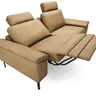  Sofa Anna - 3-Sitzer inkl. Relaxfunktion (motorisch), Kopfstützen, Leder, Cognac