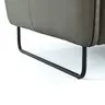 Sofa Victoria - 3-Sitzer inkl. Kopfstütze/Armlehne verstellbar, Leder, Grau