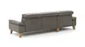 Ecksofa Hudson - Longchair links mit 2,5-Sitzer, inkl. Kopfteil verstellbar, Stoff, Steingrau