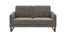 Sofa Enna - 2,5-Sitzer, Armlehne A, Stoff, Graubraun, Kufe, Schwarz