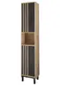 Hochschrank- B ca. 38 cm, Eiche Dekor, Schwarz