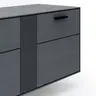 Lowboard Estana - Eiche massiv, Anthrazit 