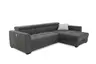 Ecksofa - 2-Sitzer, Ecke rechts, Stoff, Dunkelgrau
