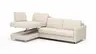 Ecksofa Nuoro - Longchair links mit 2-Sitzer inkl. Schlaffunktion und Bettkasten, Stoff, Beige
