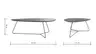 Couchtisch Fano - LBH ca. 121x75x38 cm, Fenix, Dunkelblau