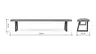 Holzbank Clifton - Breite ca. 220cm, Zerreiche massiv, smoked
