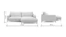Ecksofa Janne - 1,5-Sitzer, Longchair rechts, Cord, Offwhite