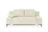 Sofa JEREMO - 2-Sitzer inkl. Schlaffunktion und Armlehnen verstellbar, Stoff, Creme
