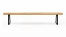 Holzbank Clifton - Breite ca. 220cm, Wildeiche massiv, natur