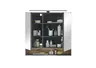 Spiegelschrank- B ca. 80 cm, Schwarz Matt, Spiegel