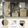 Garderobe - inkl. Sitzkissen, Basalt grau, Artisan Eiche Nachbildung