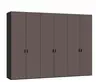 Drehtürenschrank JOIN IT- B ca. 303 cm, Schwarz, Glas, Braun