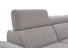Ecksofa EM Labin - 2,5-Sitzer mit Ecke rechts, Kopfteile verstellbar, Stoff, grau