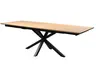Esstisch MAKAIO - ausziehbar, LB ca. 180x90 cm, Eiche Furnier, Schweizer Kante, Schwarz