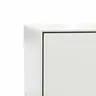 Highboard Edge - Lack weiß, auf Rollen
