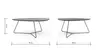 Couchtisch Fano - LBH ca. 96x86x38 cm, Nussbaum, Furnier