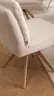 Stuhl Evania - Dreh und Relax-Funktion, niedriger Rücken, Stoff, Creme
