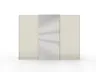 Schiebetuerenschrank Loretto - B ca. 304 cm, Lack, Hellgrau, Spiegel