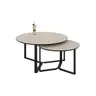 Couchtisch - 2er Set, Kaschmir, Schweizer Kante, Schwarz