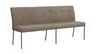 Bank Nashville - Breite ca. 200 cm, Leder, Taupe