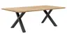 Esstisch Flore - LB ca. 220x120 cm, Wildeiche massiv, natur geölt