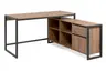 Eckschreibtisch- LB ca. 139x60 cm, Eiche Dekor, Anthrazit
