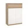 Schuhschrank - B ca. 81 cm, Jackson Hickory Nachbildung, Weiß