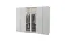 Drehtürenschrank JOIN IT- B ca. 303 cm, Weiss, Glas
