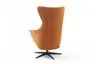 Relaxsessel Follina - Relaxfunktion (motorisch), Leder, Stoff, Cognac